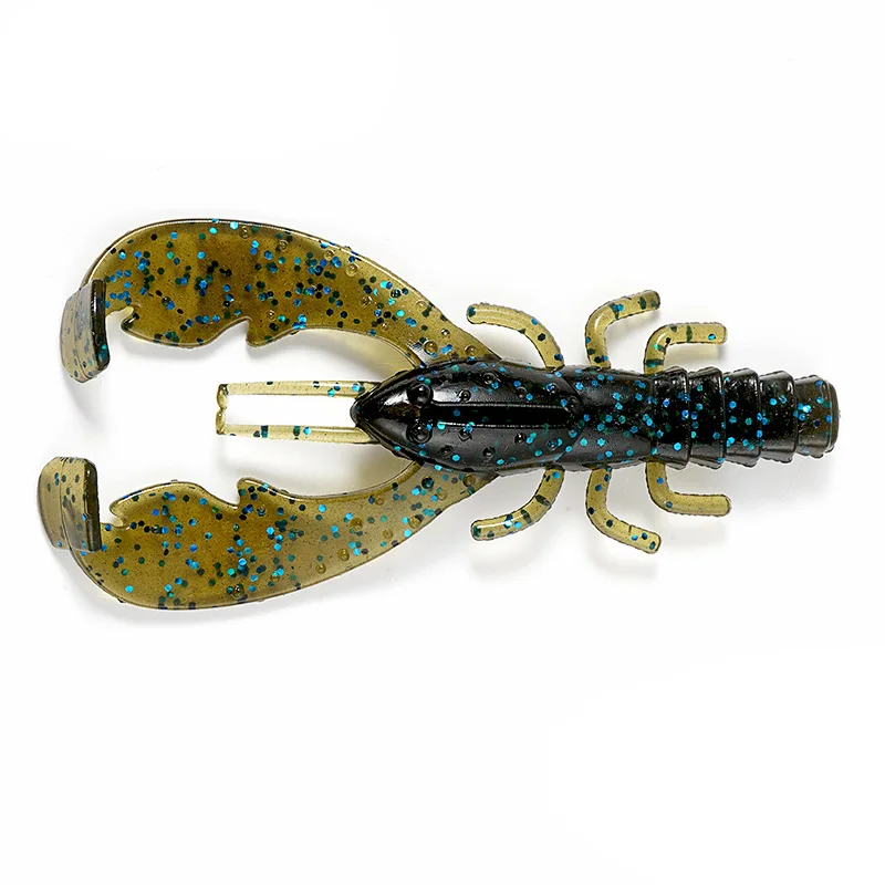 Runtoo TPR Material Soft Bionic Crawfish Floating Fishing Lure 7.5cm Shrimp Silicone Creature Freshwater Artificial Bait