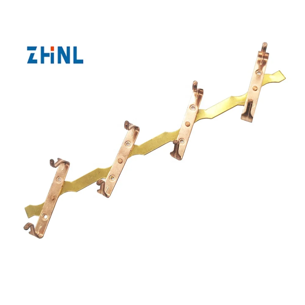 EU Power electric extension strip stamping terminal contact Strip-stamping Parts Contact ROHS stamping high purity brass contact