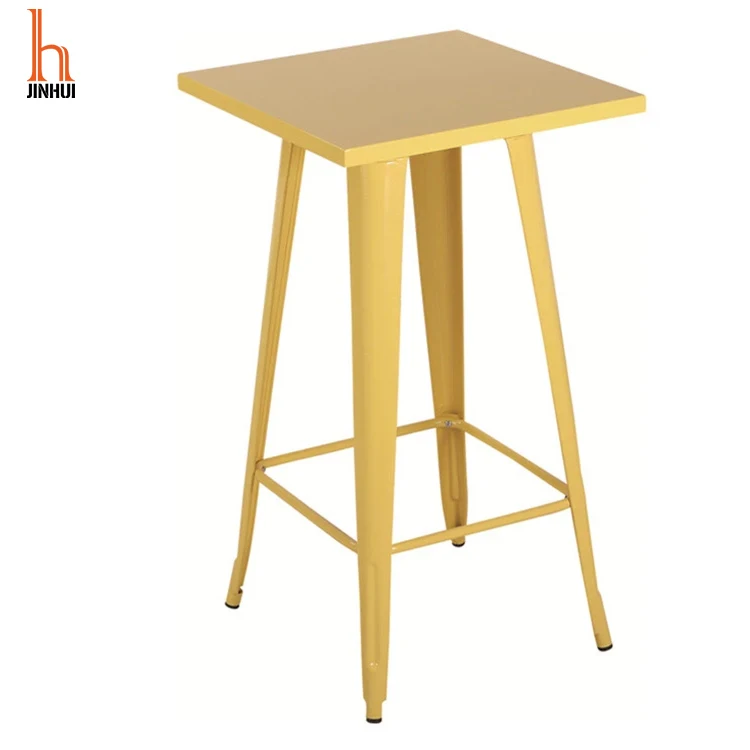 Best selling colorful modern cheap metal industrial dining coffee tables and chairs for restaurant