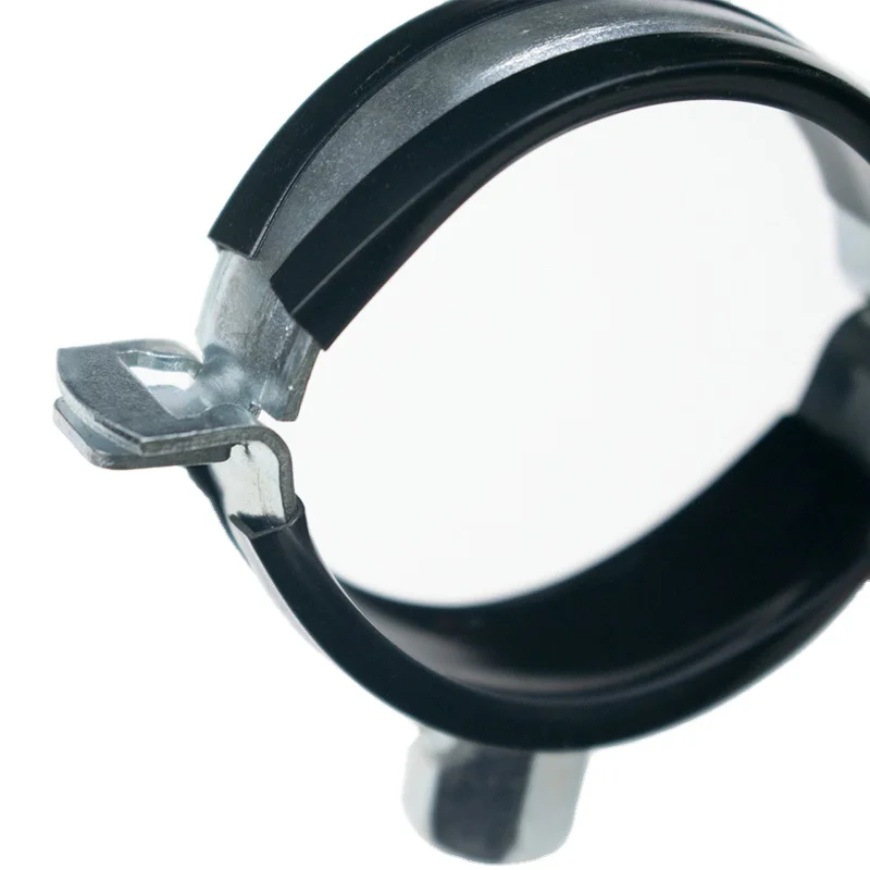 Stainless steel 201single side buckle design  pvc pipe metal clamps