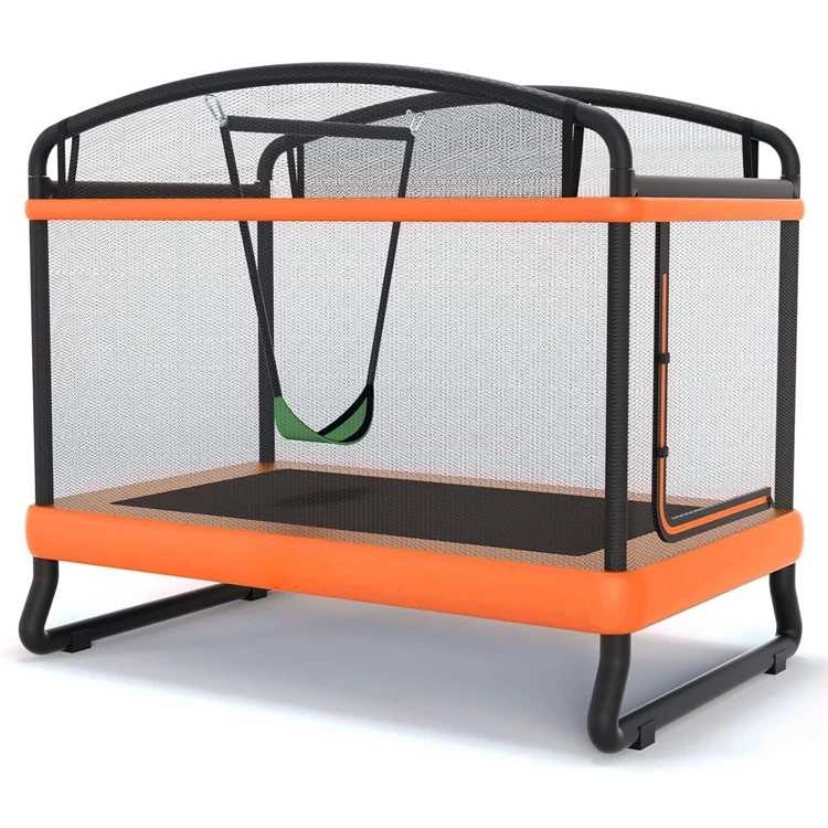 High Quality Square Trampoline Kids Indoor Trampoline With Safety Net