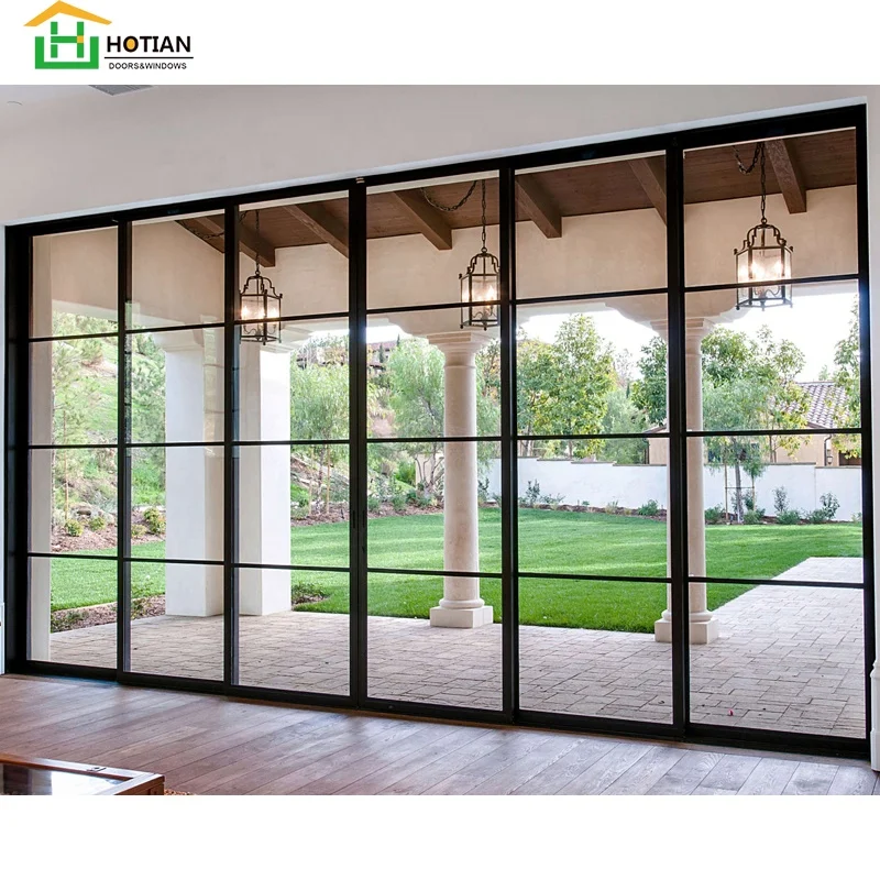 Профессиональный производитель железные оконные решетки дизайнерские стальные раздвижные двери популярные в современном простом