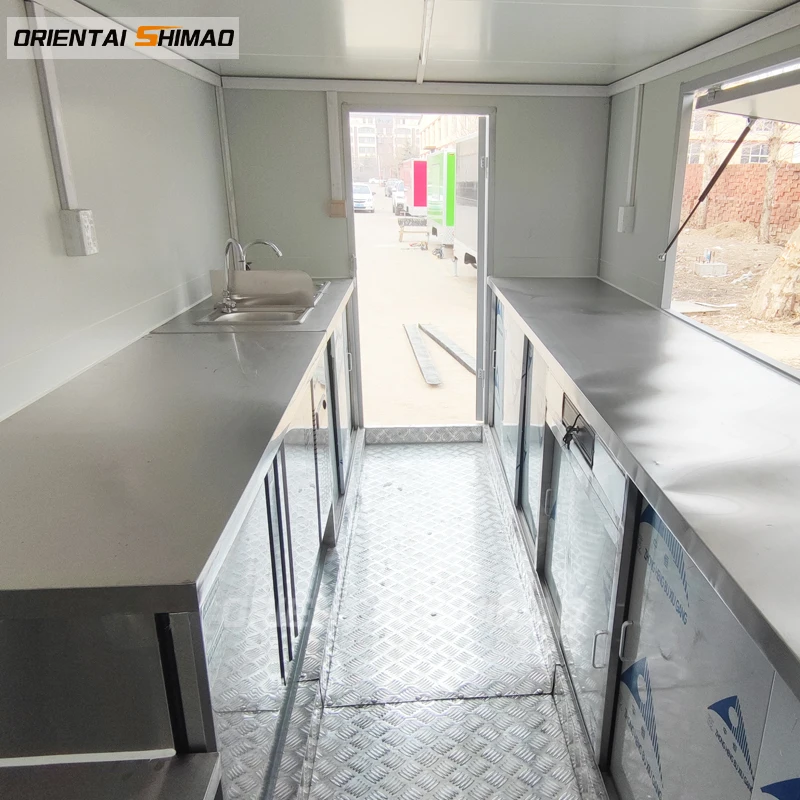 ORIENTAL SHIMAO fast truck taco elektro Street mobile food van ice cream cart coffee trailers for sale made in china