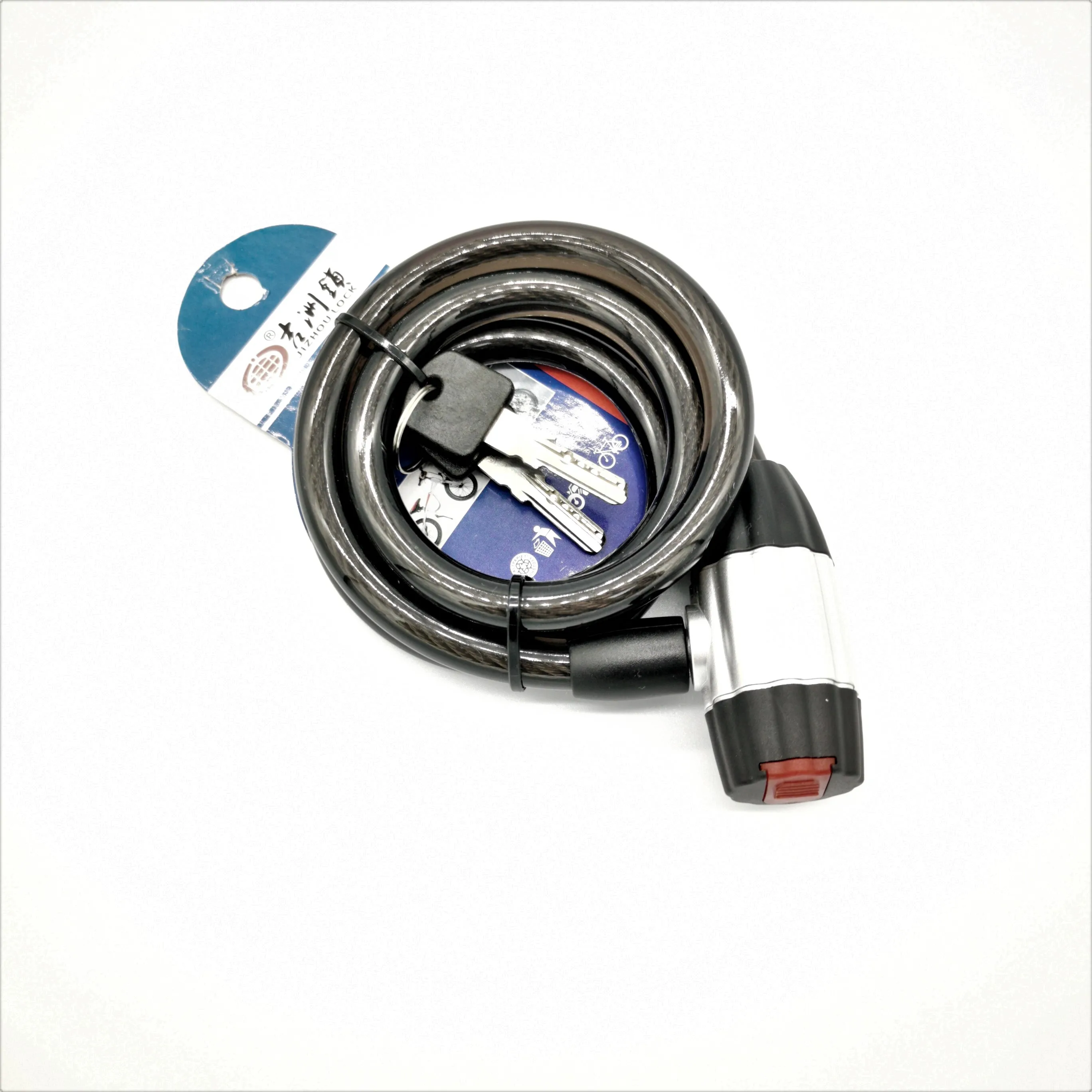 Supply Sturdy Motorcycle Cycle Bracket Folding Cable Bicycle High Quality Lock China Anti Theft Folding JZ007CC (1) 12*120cm