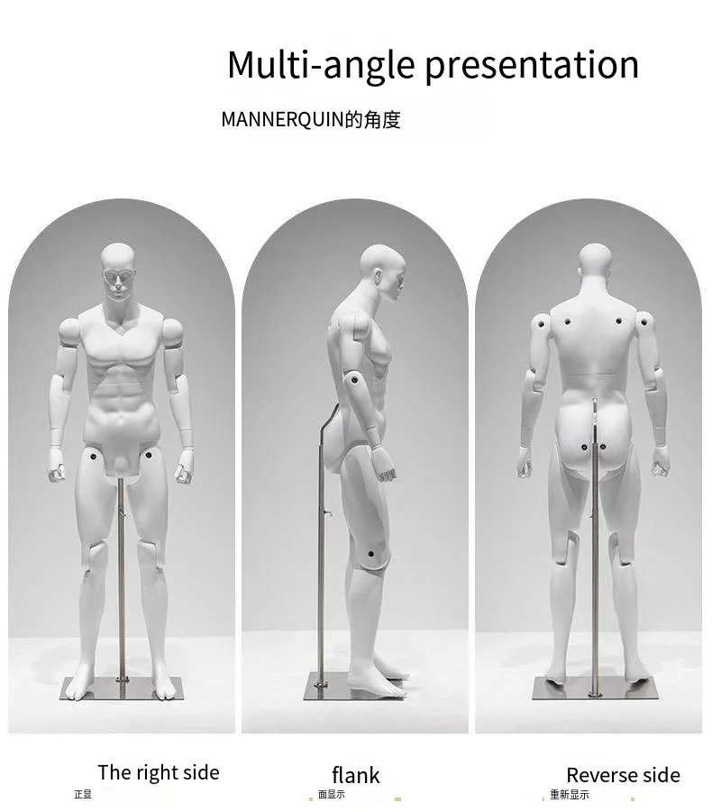 Articulated Arms Men Mannequin Flexible Movable Joints Male Mannequin