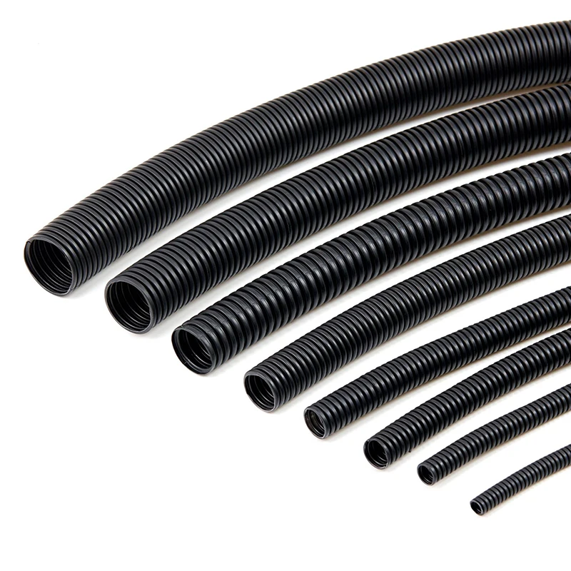 High Temperature Resistance Corrugated Conduit Metal coated Pe  polyethylene Electric Wire Cable Conduit Whole Roll Threading