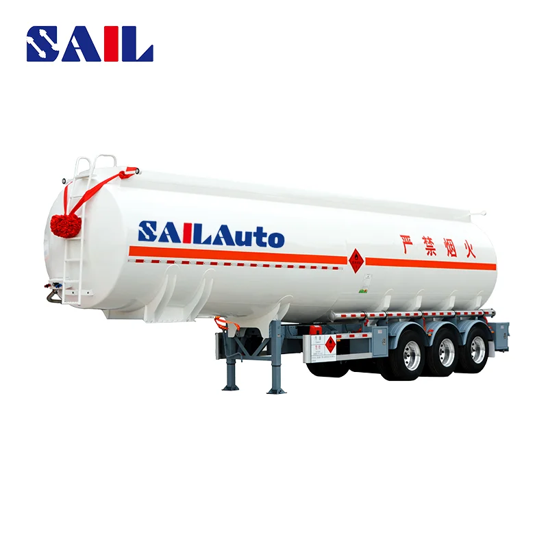 SAIL OEM Custom 3 Axles Fuel Tanker 40 ton Oil Tank Semi Trailer Liquid Material Transporter Liquid Nitrogen Tank Truck for sale
