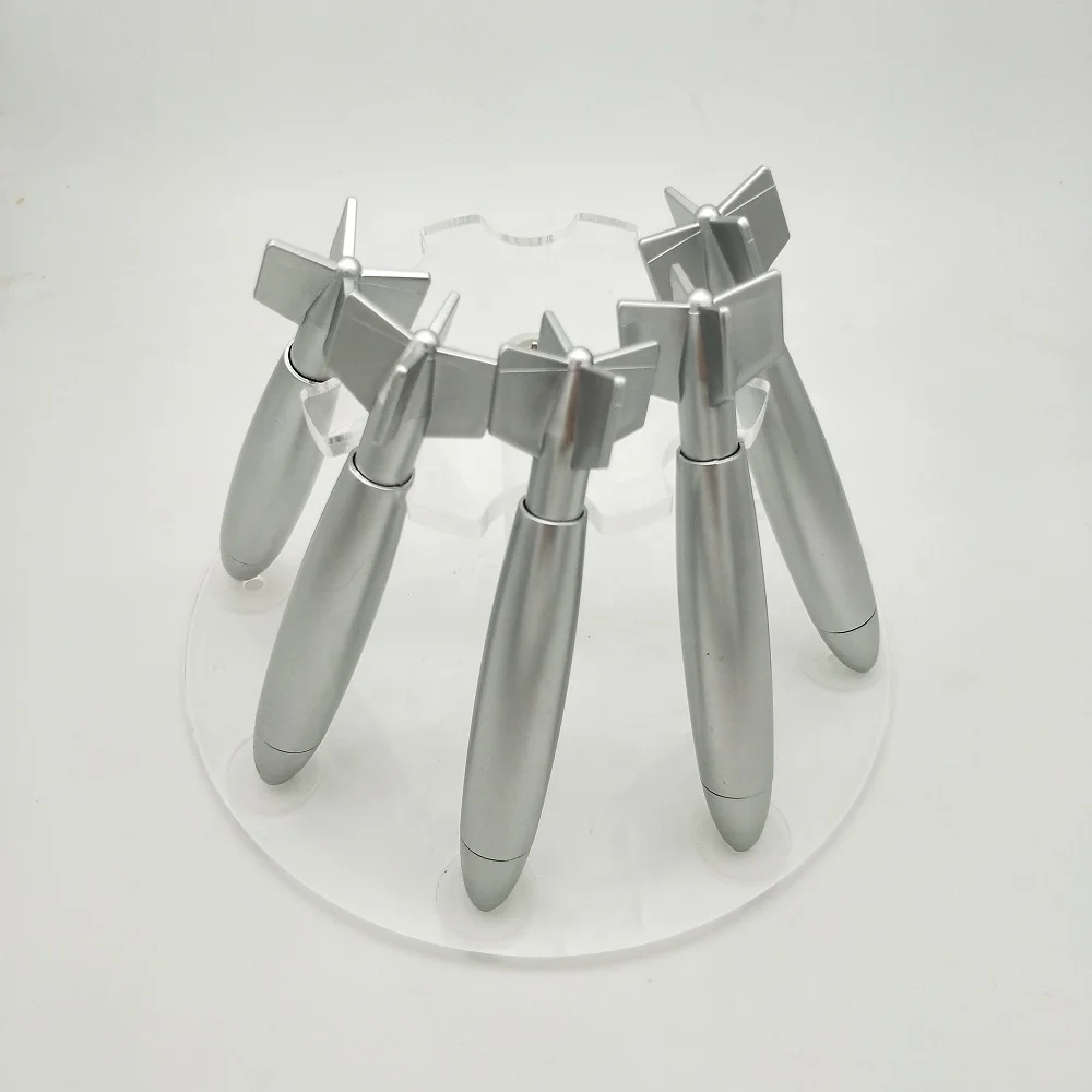 globe Novelty Missile /Rocekt Shape silver promotional ball pen with custom LOGO