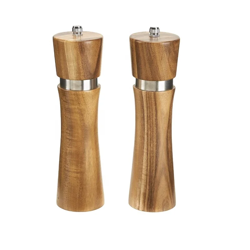 High quality Kitchen tools wood Manual salt grinder pepper mill salt and pepper grinder wooden