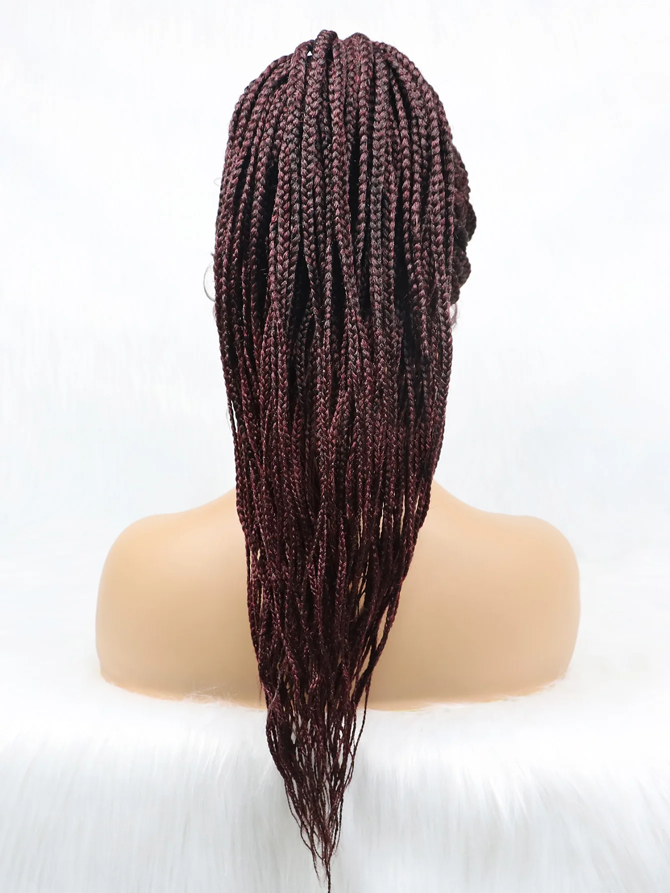 Newest braided synthetic hair wigs african braided lace front wigs vendors with baby hair for women braid lace wig glueless