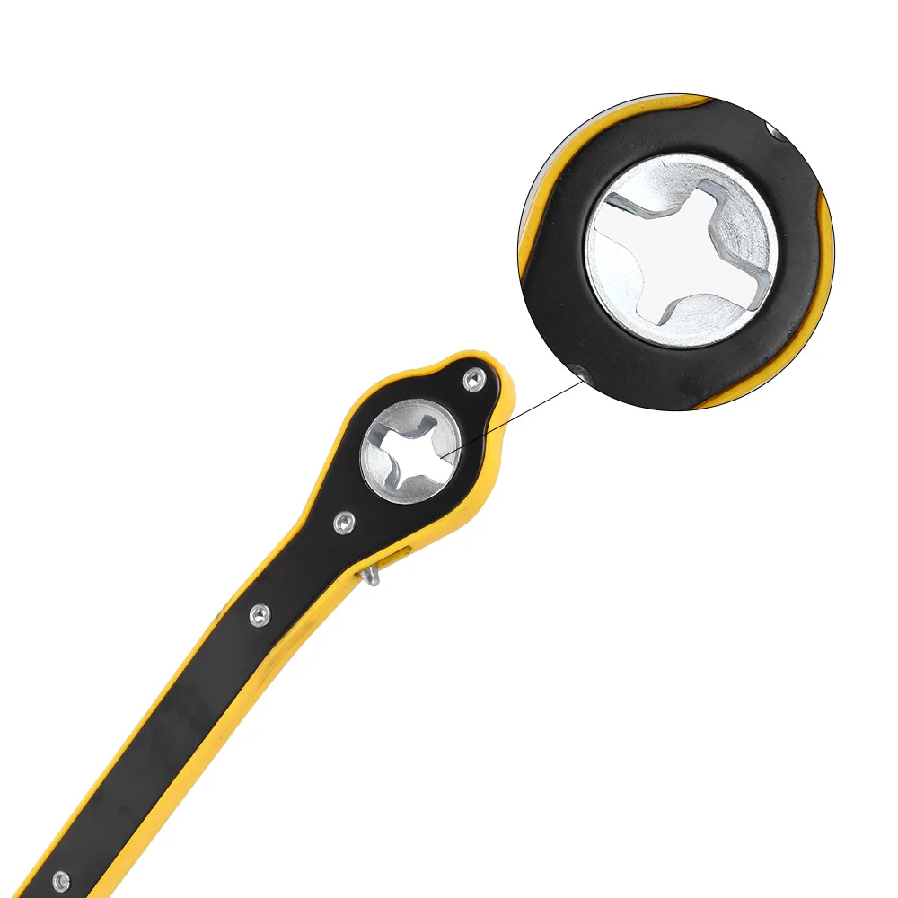 2 in 1 Swivel Steel Scissor Lifting Car Labor Saving Jack Ratchet Rachet Wrench Car Jack Lifting Wrench low price