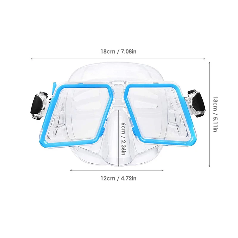 Factory Price Custom New Design Square Frame Snorkel Masks Cool Fashion Adult Diving Mask For Snorkeling