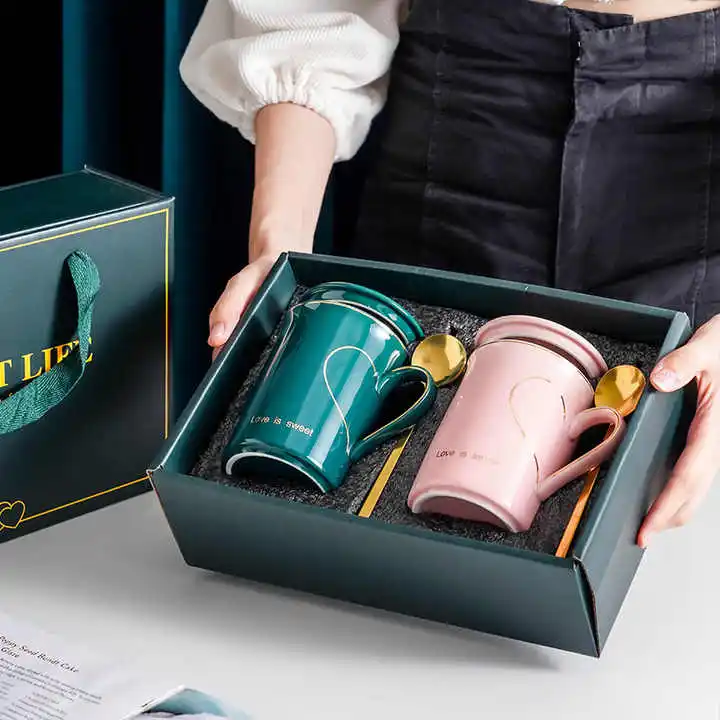 Легкие Роскошные кружки набор упаковка подарочная коробка и сумка керамические кофейные чашки с пеной