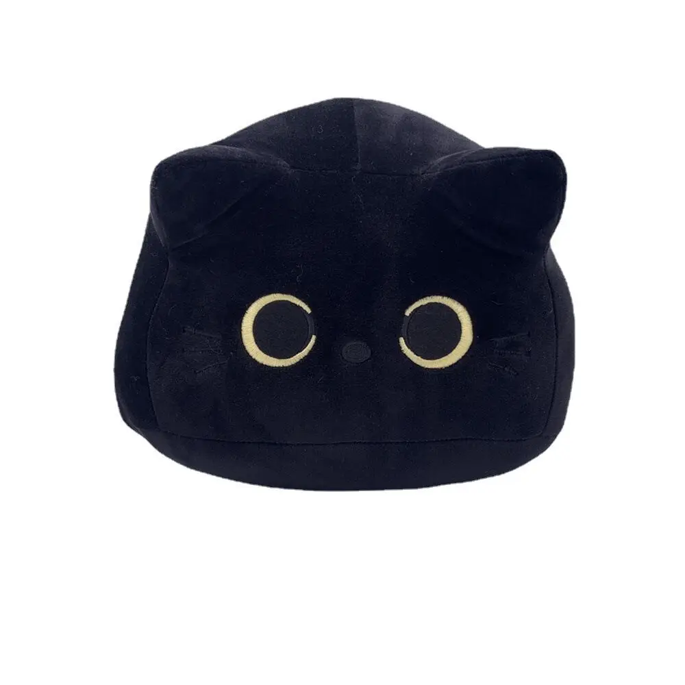 Free Sample  OEM LOGO High Quality  Plush Cartoon Black Cat Stuffed Animals Throw Pillows Bolster toys