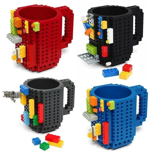  Оптовая продажа с фабрики недорогие рекламные забавные строительные блоки Lego кофейная кружка «сделай сам» пластиковая чайная чашка для детей