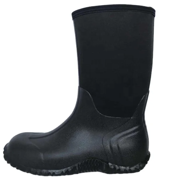 Men's Waterproof Durable Rubber Neoprene Outdoor Rain Boots