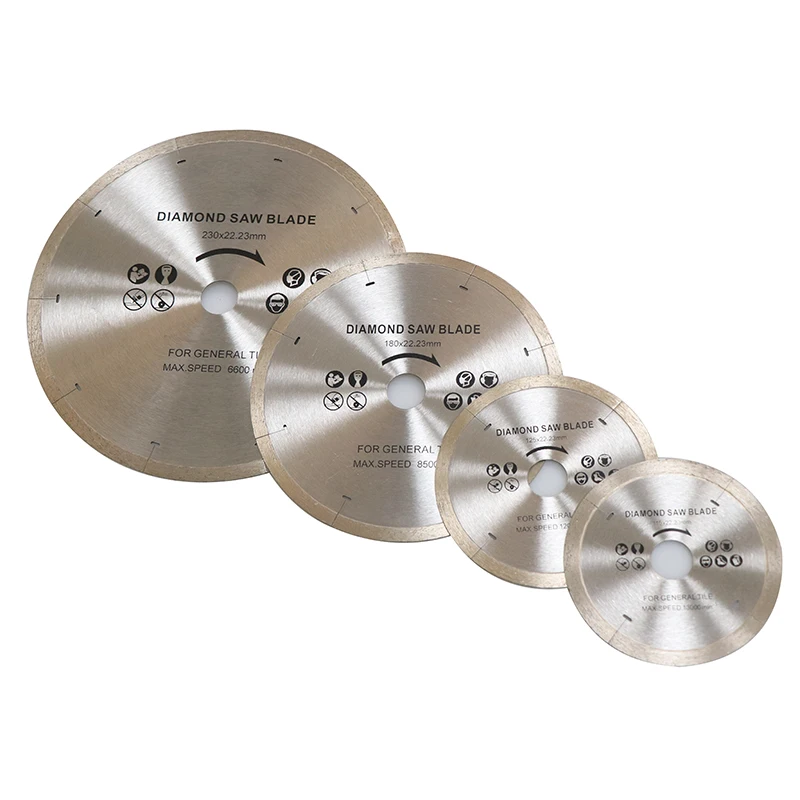 Ultra thin diamond continuous rim saw blade for cutting of stone and marble