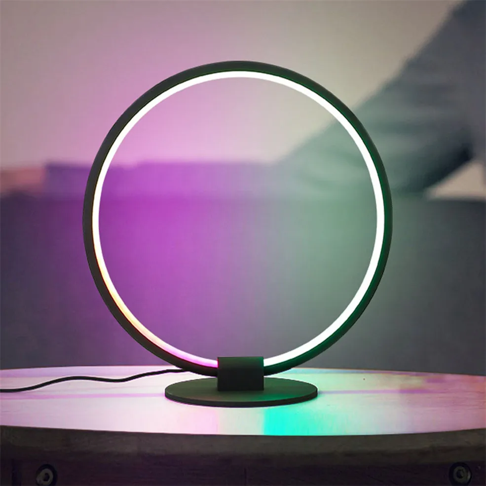 
RGB table light smart bedroom bedside lamp romantic and warm table light personality art net red table lamp 
