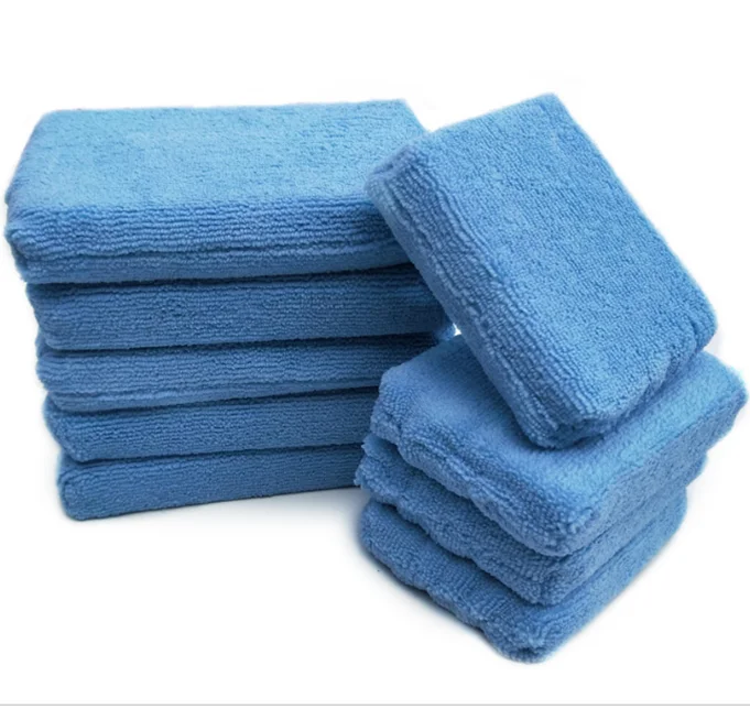 Microfiber cloth  square sponge for cleaning the car waxing pads