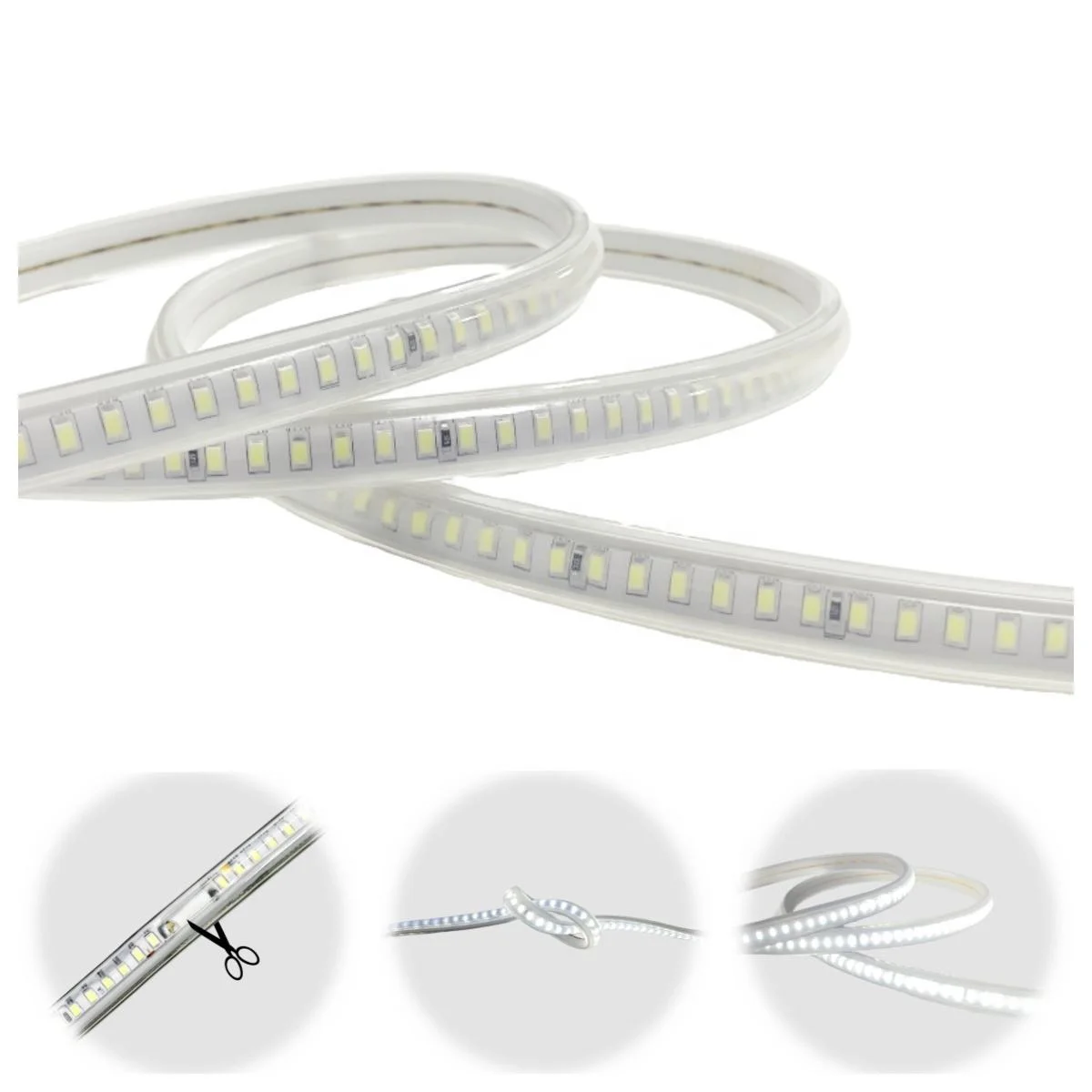 GMYH004 2 years Warranty Waterproof Flexible AC220V SMD 2835 LED Strip 120leds/M Led Strip Light