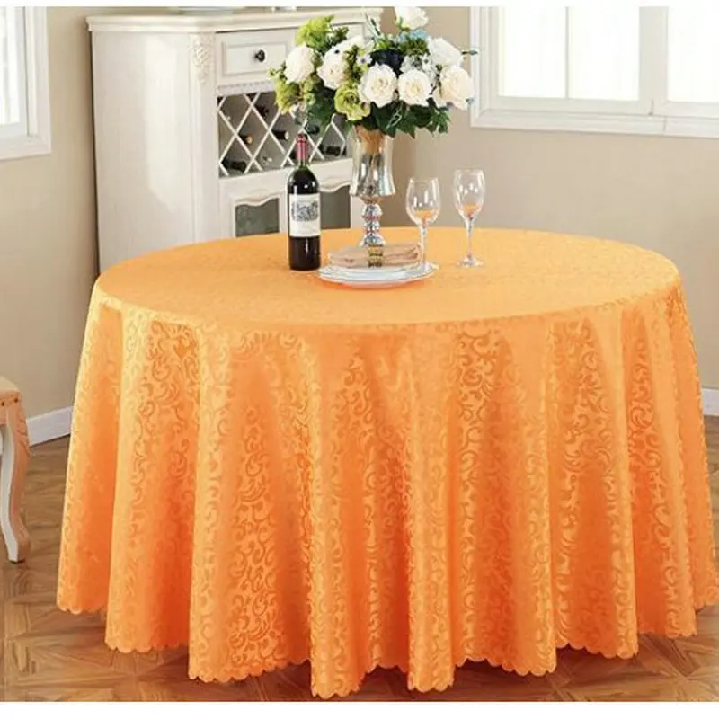 Libosa Hotel tablecloth restaurant Restaurant stall tablecloth table skirt round type Round Table tablecloth double crocheted do