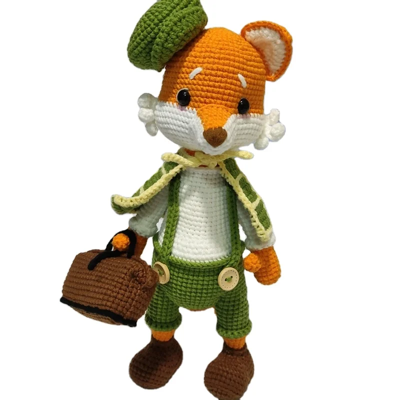 Factory Customized Handmade doll Amigurumi Crochet Fox Toys