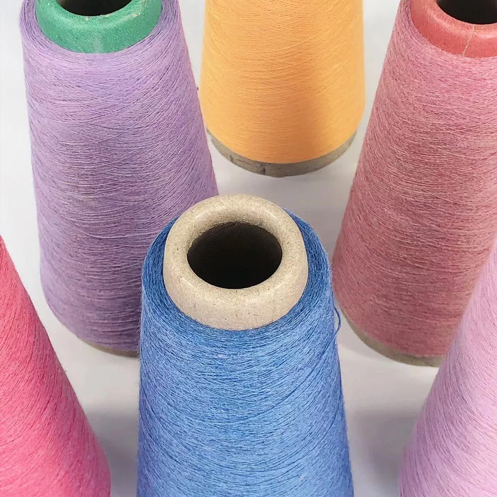 Ring Spun 16/1, 20/1, 30/1 Hilados De Poliester Spun Polyester Knitting Weaving Yarn