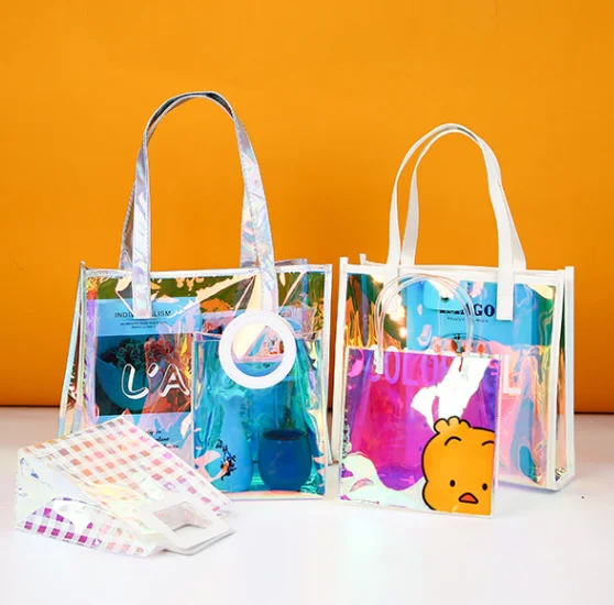 Clear Should Bag Transparent Hologram Bag Pvc Holographic Bags