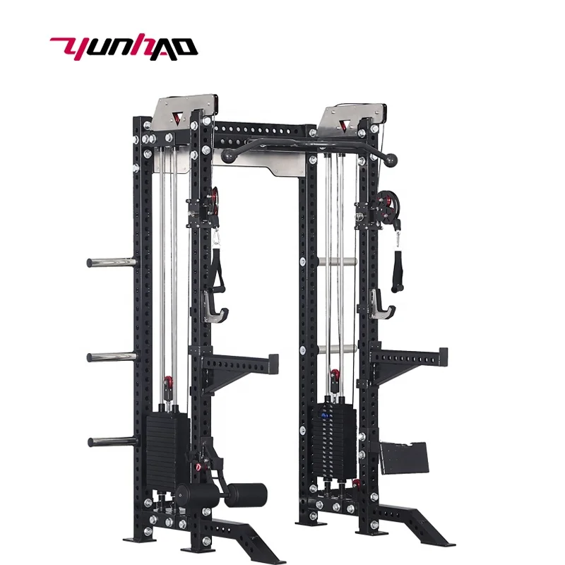 Hot Sale Professional Multi-Gym Training Commercial And Home Smith Squat Rack With Stack Weights