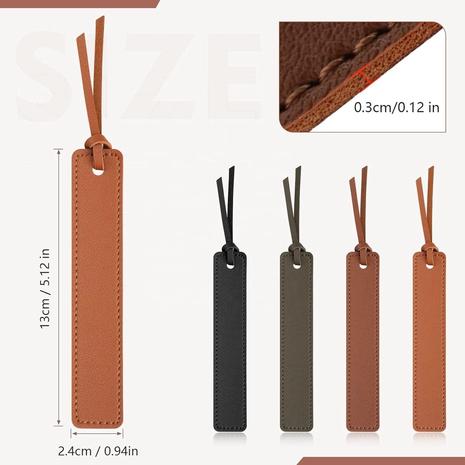 Bookmarks Quality Classic Smooth Handmade Leather Sublimation Light Personalized Bookmarks for Book