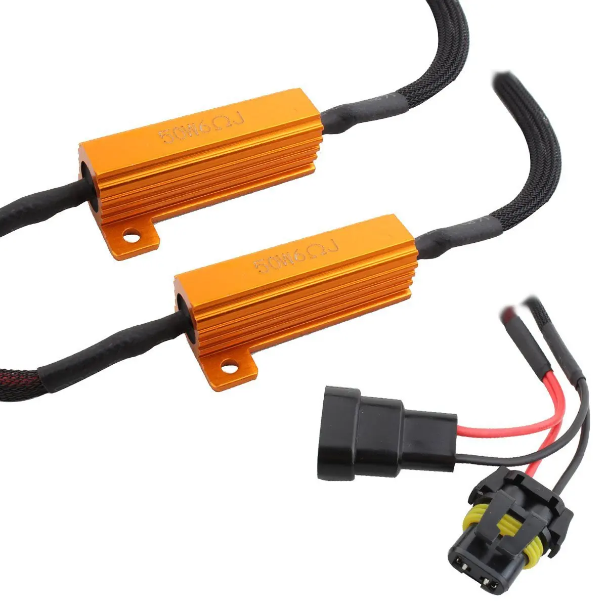 2pcs H11 LED Fog Lamp Canceler Canbus Controller Warning HID Ballast LED Load Resistor Decoder