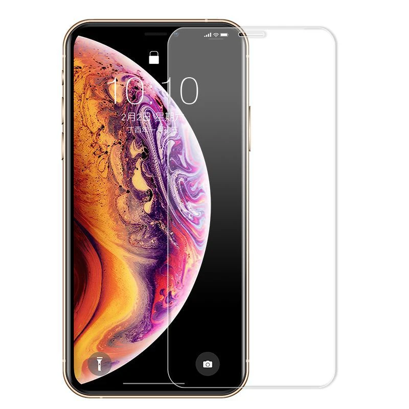 Tempered glass 2.5D bright edge frosted half screen HD 0.33 frosted medium aluminum 280crown AB glue drop angle 110-115 degrees