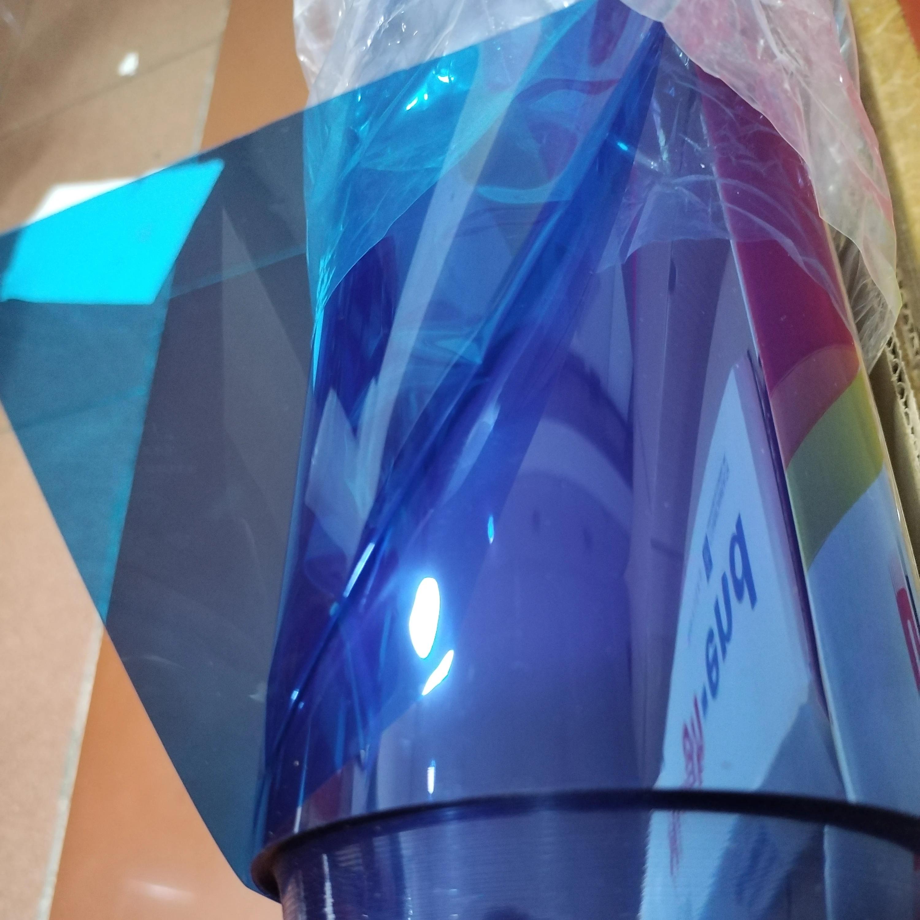 Office Building Colorful Transparent Green Blue Decoration Window Tinting Film Decoration House Window Film