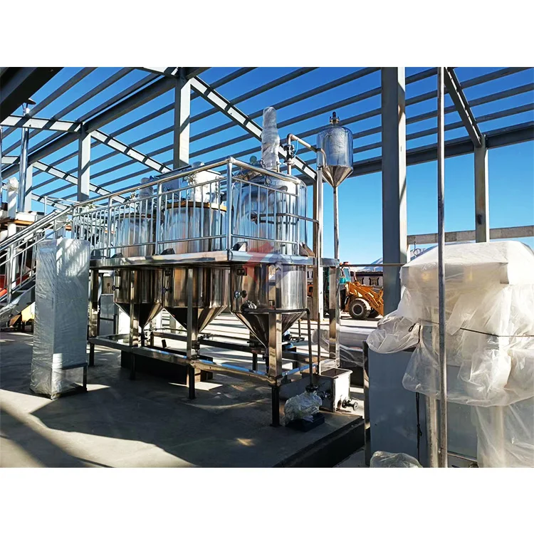 Canola rapeseed cooking oil refining machine equipment plant production line price