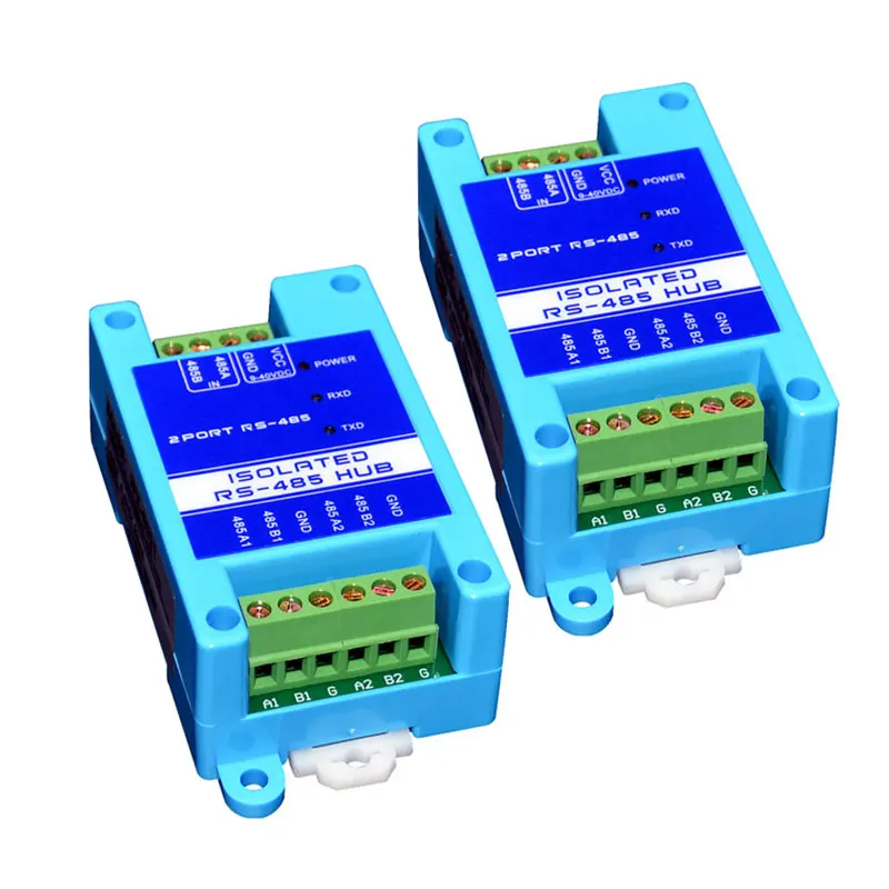 Industrial Grade 2 Way 485 Repeater 1 In 2 Photoelectric Isolation RS485 Hub Signal Amplifier