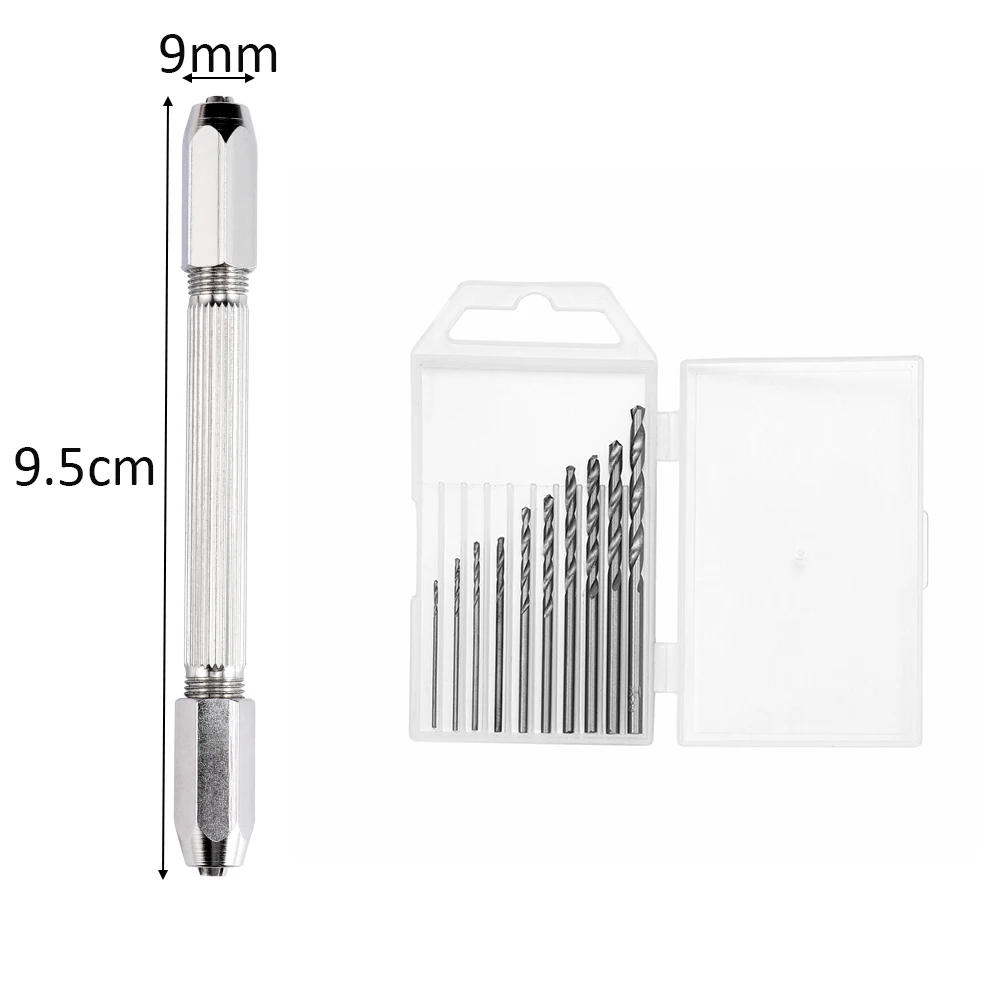 
1set 0.8-3.0mm Pin Vise Hand Drill Jewelry Tools Jewelers Drilling Reamer Chuck Clamp Mini Hand Twist Drill For Resin Mold Tools 