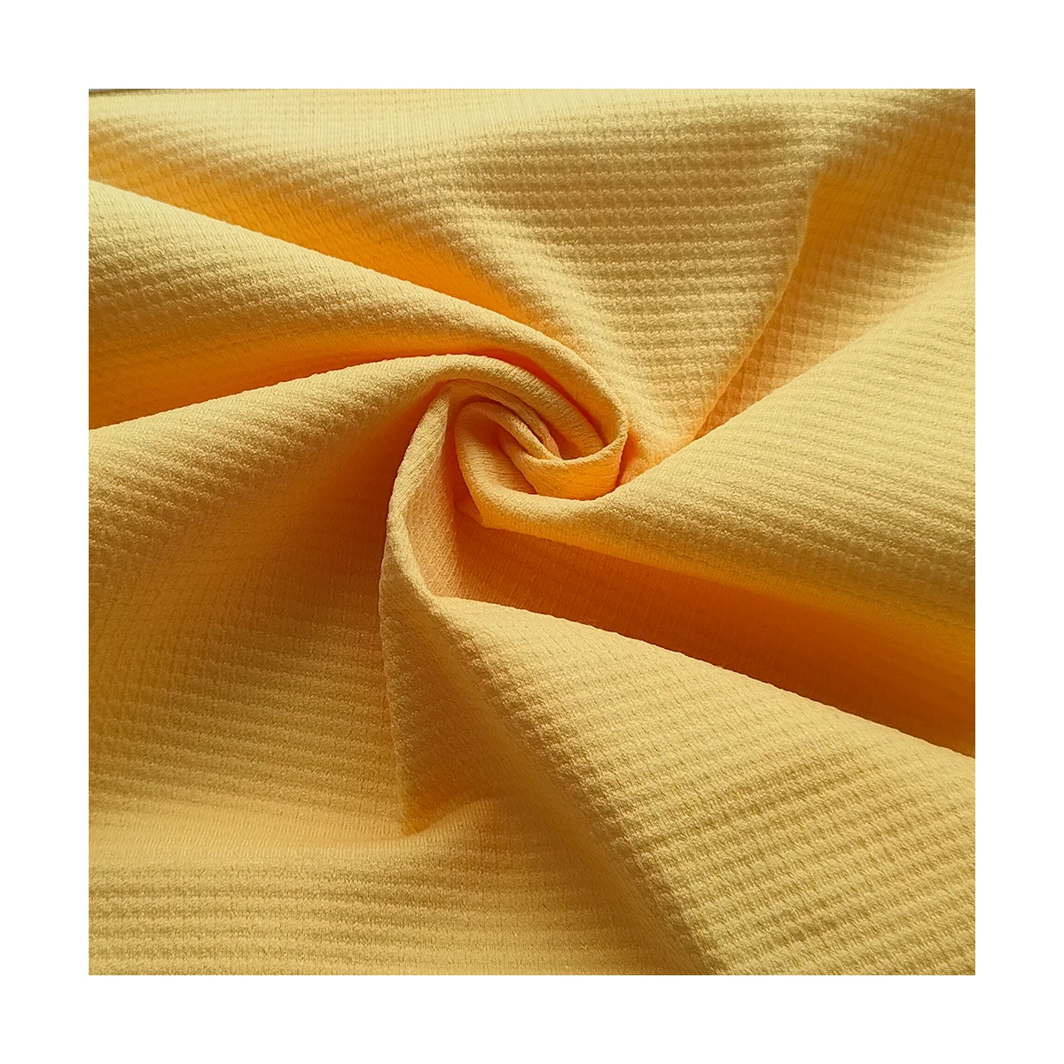 180gsm solid color yellow jacquard fabric for dress custom 95 polyester 5 spandex fabric