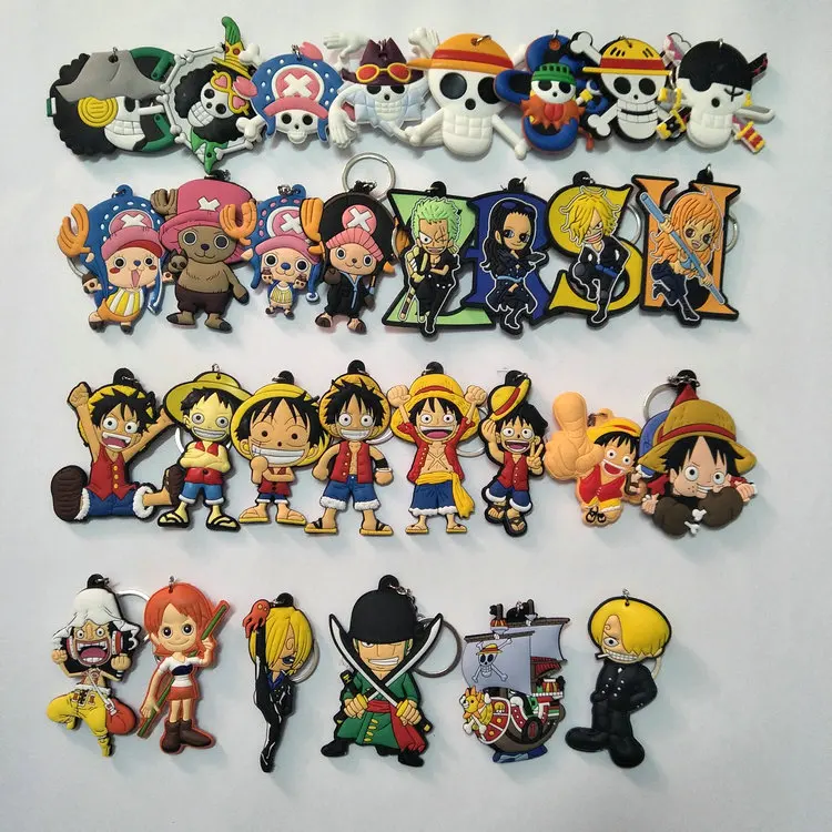 Creative Anime Keychain Tokyo Revengers Haikyuu Bleach Death Note One Piece Demon Slayer DBZ Tokyo Ghoul PVC Rubber Pendant