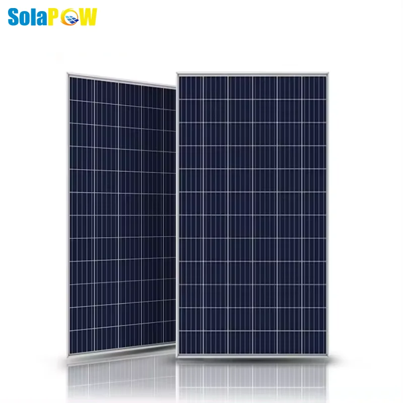 SOLAPOW Bifacial Shingled Solar Power Panel 350W Polycrystalline Silicon Home Use Solar Panel Set
