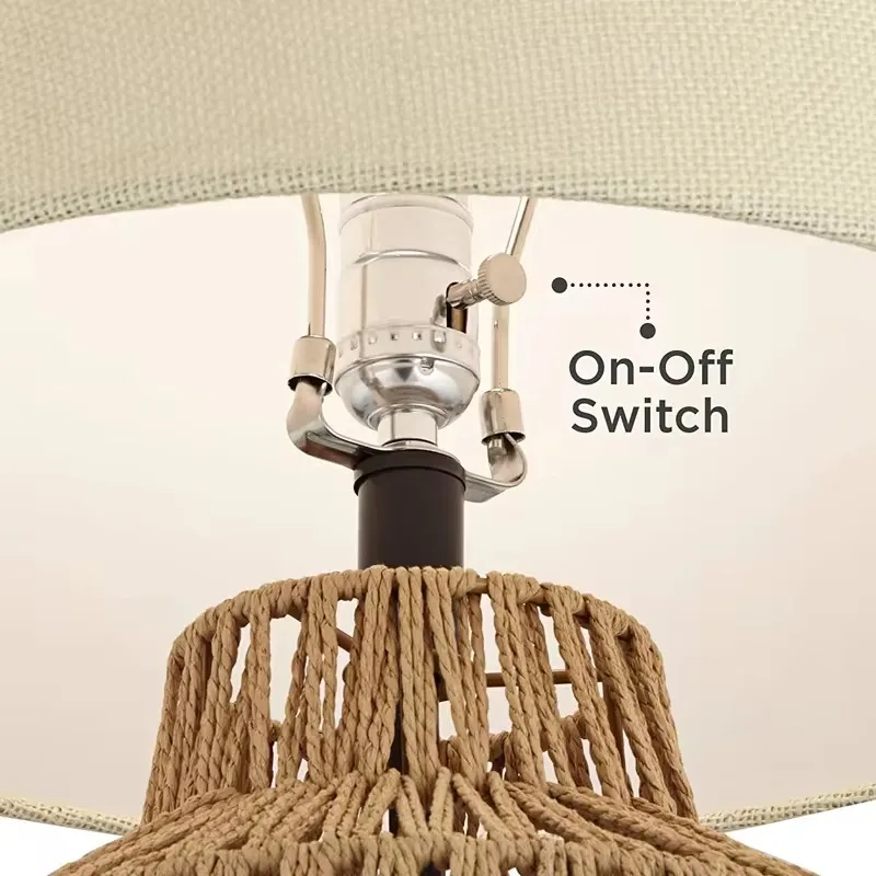 New Vine Weaving Nordic Modern Simple Classic Fashion Table Lamp Restaurant Bedroom Touchable Switch