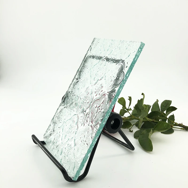 3mm 4mm 5mm clear moru mistlite flora karatachi patterned glass sheets for toilet Private