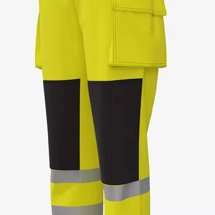 Windproof Waterproof Knee Pad Workwear Pants Men Hi Vis Work Pans for Traffic Transports Work Uniform
