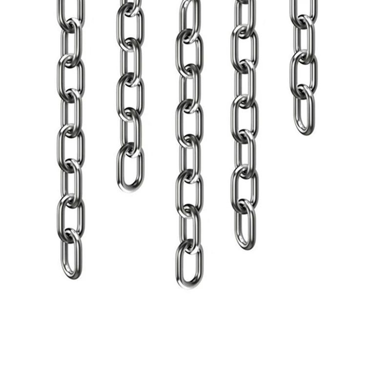 The manufacturer provides 304 stainless steel chains with multiple specifications for long and short chain lifting chains