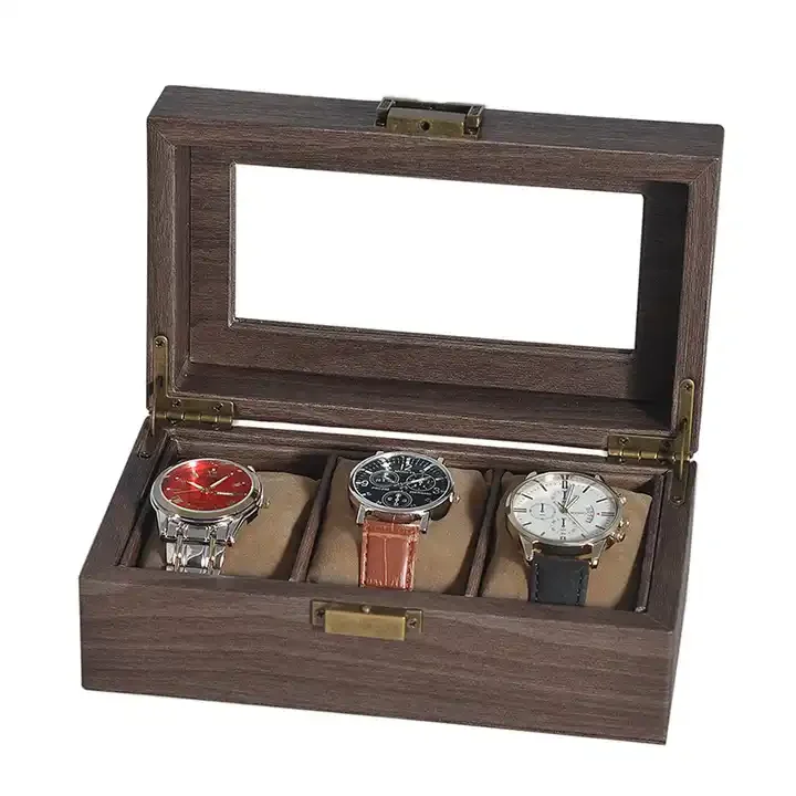 2 Grid Antique Leather Jewelry Bracelet Watch Display Holder Box Case Organizador De Relojes Caja Reloj