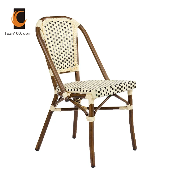 China Manufacturer Mediterranean Uk Style High Quality Woven Rattan Chair Rattan Chair Outdoor Dining Chair Chaise Bistrot