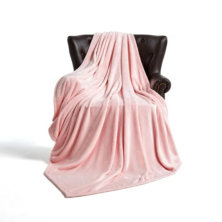 
Factory hot selling fashion warm blanket big size solid color flannel fleece throw blanket for winter 