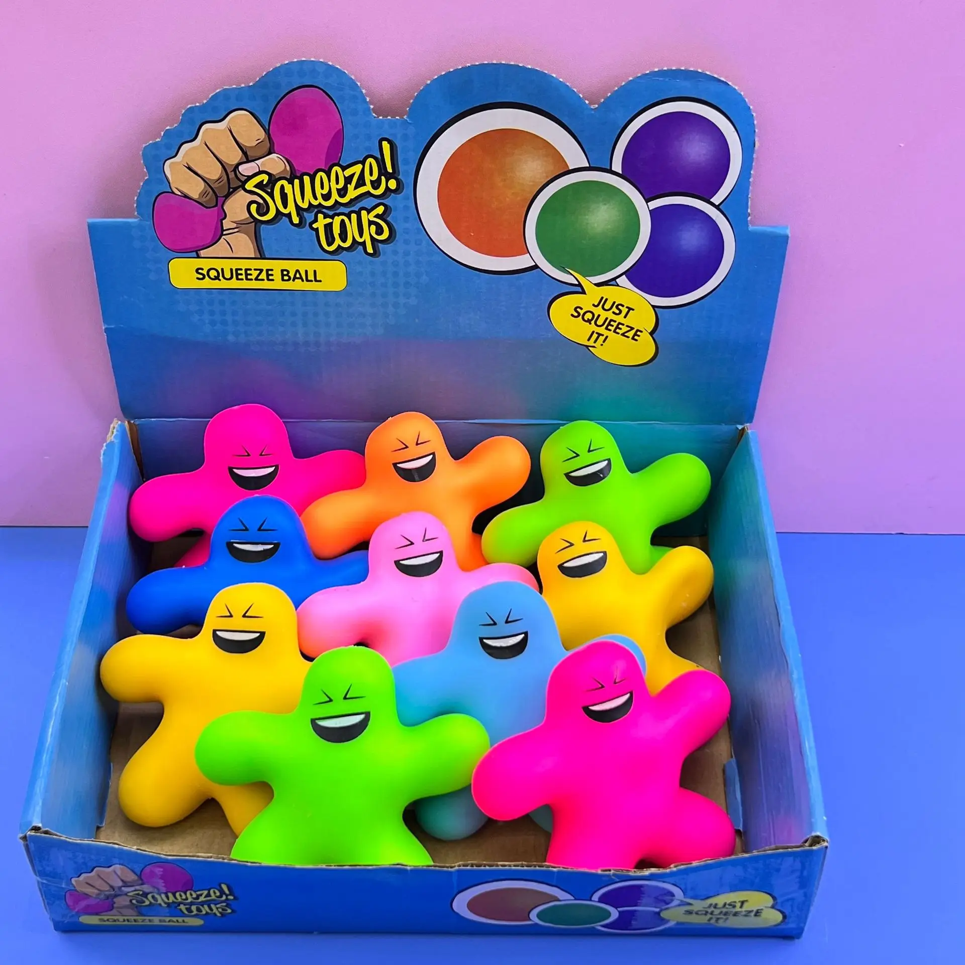 Creative Cartoon Emoticons Flour Figurines TPR Soft Rubber Relief Balls Funny Versatile Emoticon Relief Toys 12 Sets