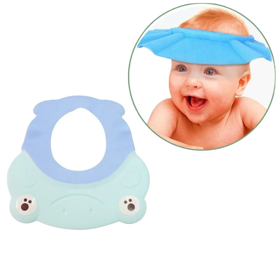 Prodigy Wholesale  baby wash Baby Care cute frog soft silicone shampoo shower hat