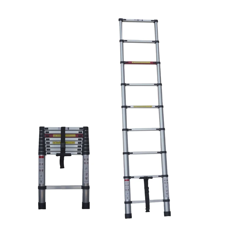 2.6m  Extendable Aluminium Stairs Telescopic Ladders With EN131