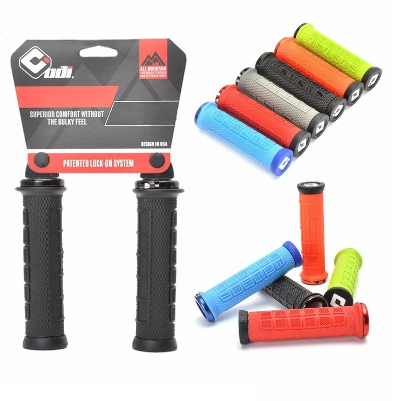 ODI Bicycle Grips MTB Handlebar Aluminium Alloy+Silica Gel Grips Bike Lock Ring Handle Durable Wearable 22.2mm Handlebar Part